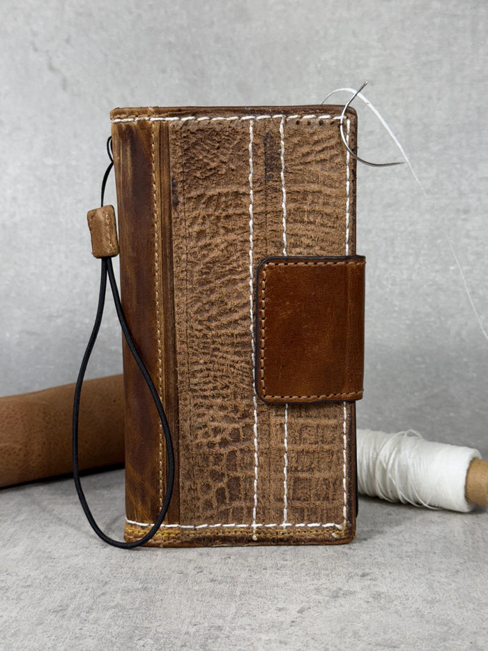 Genuine Leather fo OnePlus Open Case Wallet Handmade Wireless Luxury