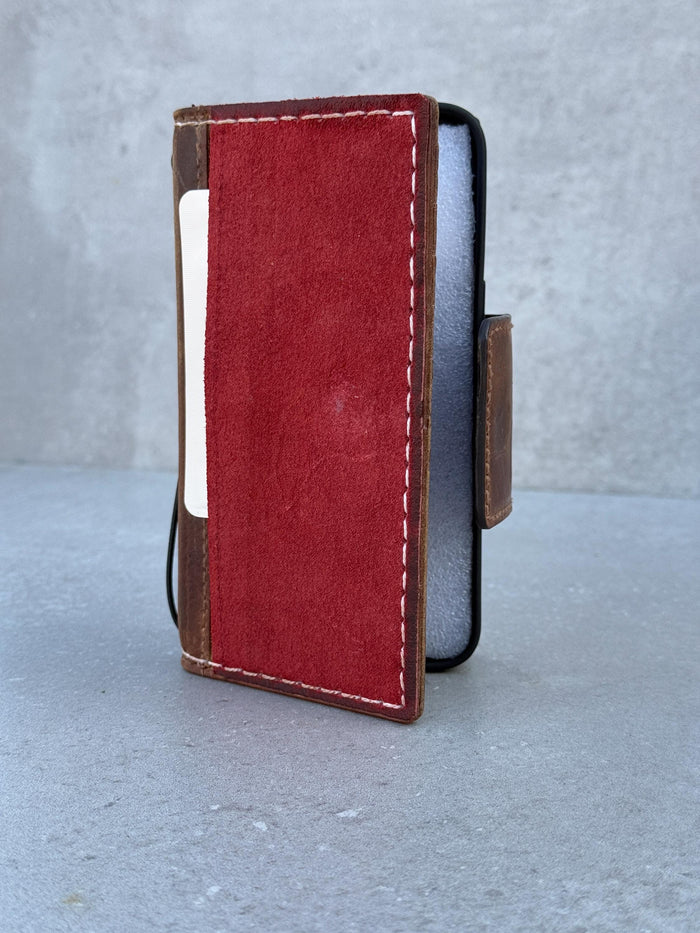 Genuine Leather fo OnePlus Open Case Wallet Handmade Wireless Luxury