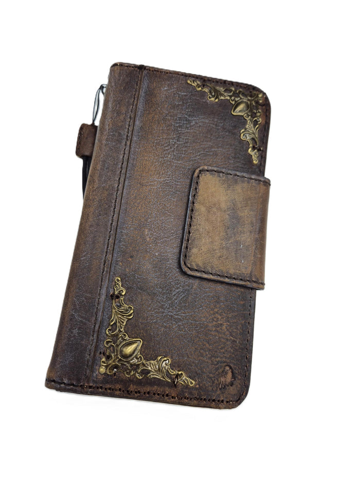 Genuine Leather fo OnePlus Open Case Wallet Handmade Wireless Luxury