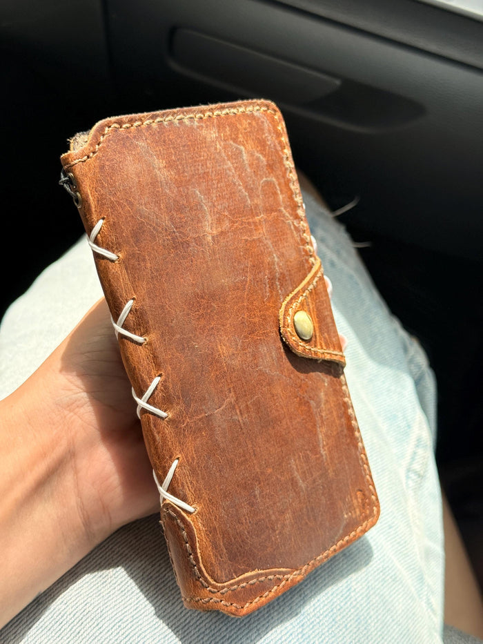 Genuine Leather fo OnePlus Open Case Wallet Handmade Wireless Luxury
