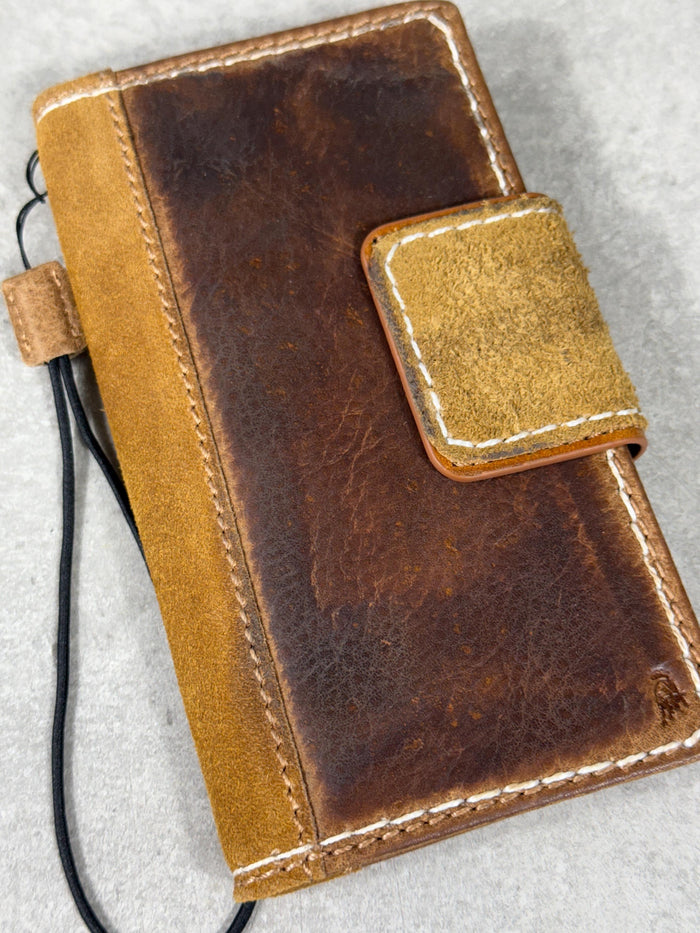 Genuine Leather fo OnePlus Open Case Wallet Handmade Wireless Luxury