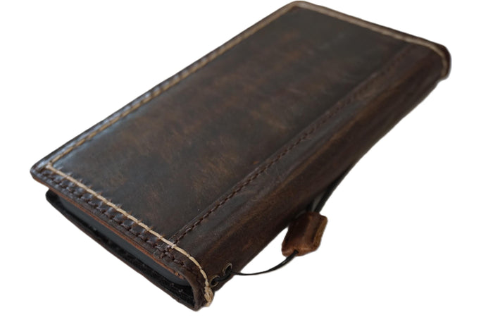 Genuine Leather fo OnePlus Open cover Wallet Handmade Wireless Luxury Hand sewing