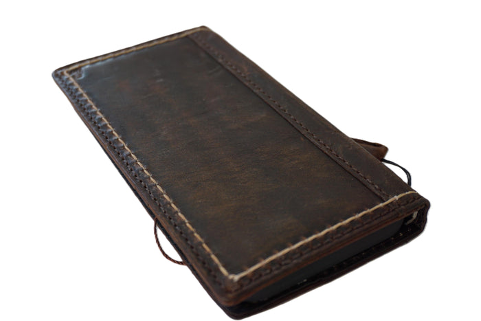 Genuine Leather fo OnePlus Open cover Wallet Handmade Wireless Luxury Hand sewing