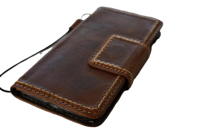 Genuine Leather fo OnePlus Open cover Wallet Handmade Wireless Luxury Hand sewing