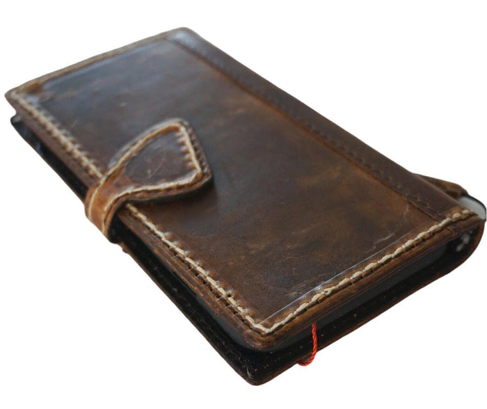 Genuine Leather fo OnePlus Open cover Wallet Handmade Wireless Luxury Hand sewing