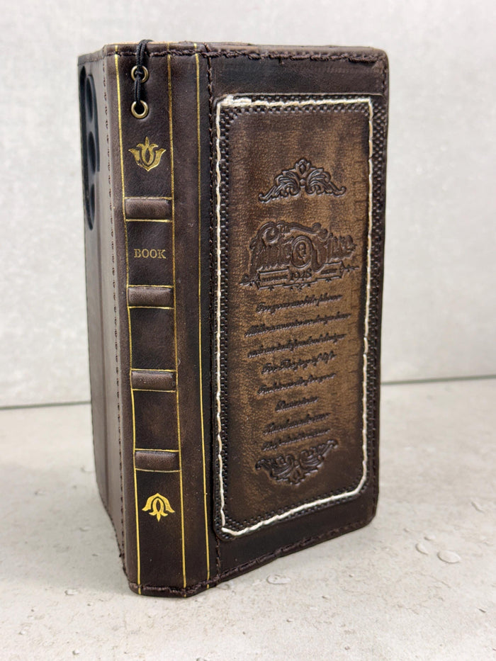Genuine Leather fo OnePlus Open cover Wallet Handmade Wireless Luxury Hand sewing