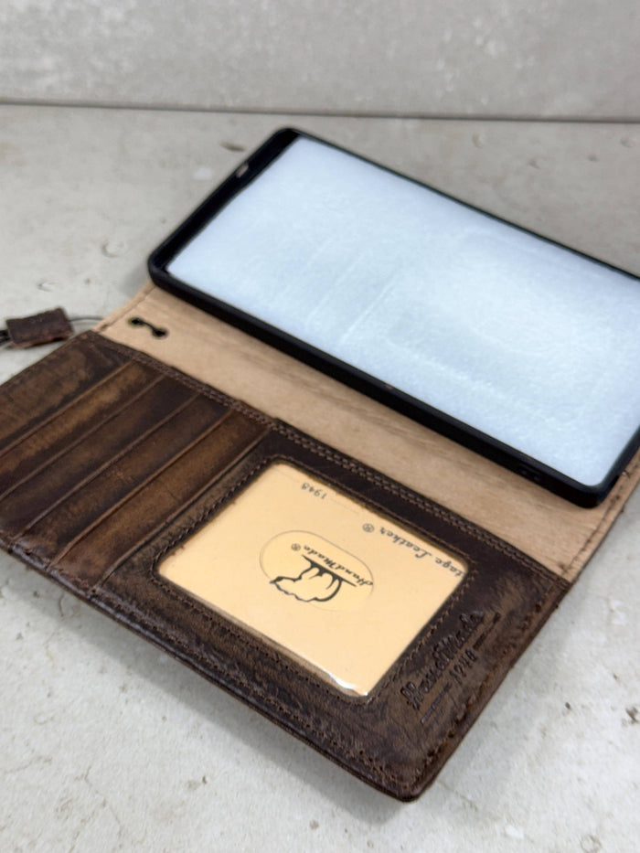 Genuine Leather fo OnePlus Open cover Wallet Handmade Wireless Luxury Hand sewing