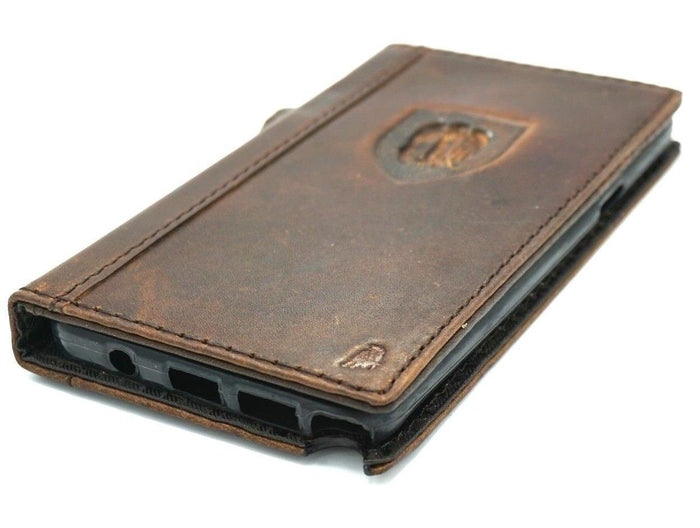 Genuine Leather Galaxy Phone Case: Art Wallet Book Cover
