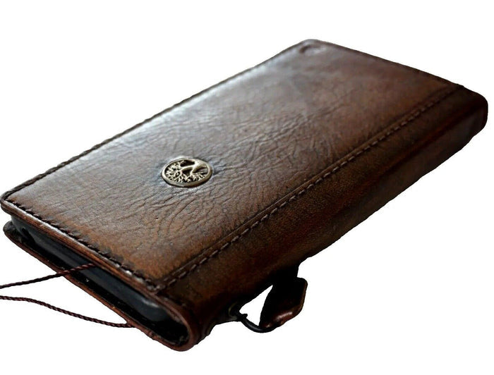 Genuine Leather Galaxy Phone Case: Tree of Life Art Wallet Book