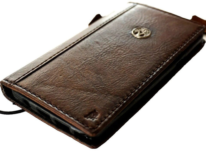 Genuine Leather Galaxy Phone Case: Tree of Life Art Wallet Book