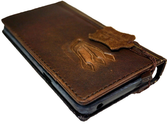 Genuine Leather Galaxy Phone Wallet Case: Jewish Mezuzah Cover
