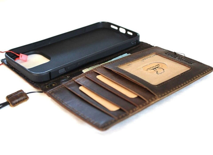 Genuine Leather Galaxy Phone Wallet Case: Jewish Mezuzah Cover