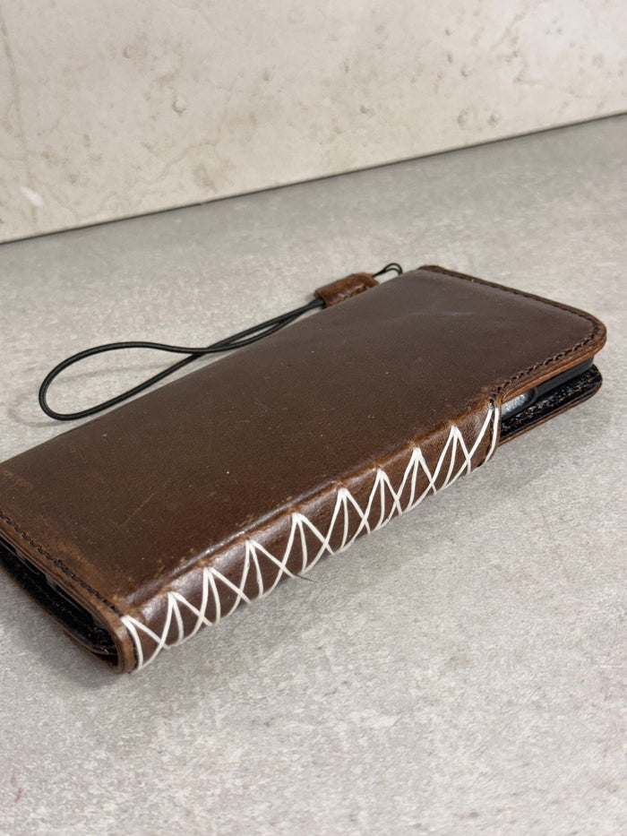 Genuine Leather Galaxy S22 S23 S24 Ultra Wallet Case: Red Heart