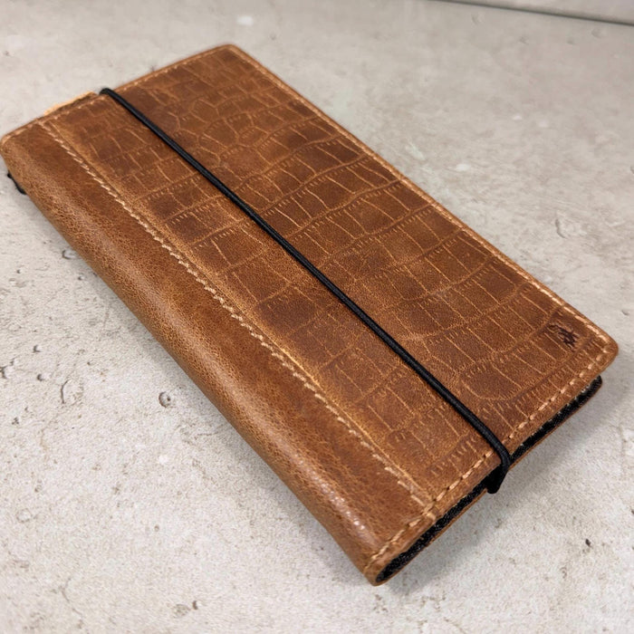 Genuine Leather Galaxy Wallet Case: Vintage Book Style, Card Slots S26 S25