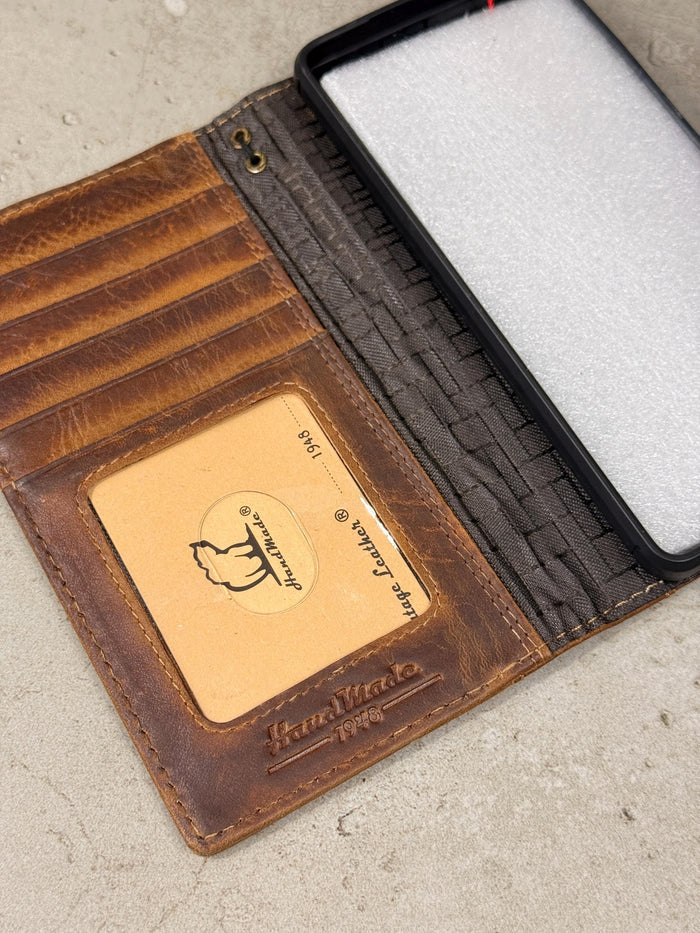 Genuine Leather Galaxy Wallet Case: Vintage Book Style, Card Slots S26 S25