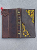 Genuine Leather Google Pixel Wallet Case: Vintage Book Cover with Card Slots