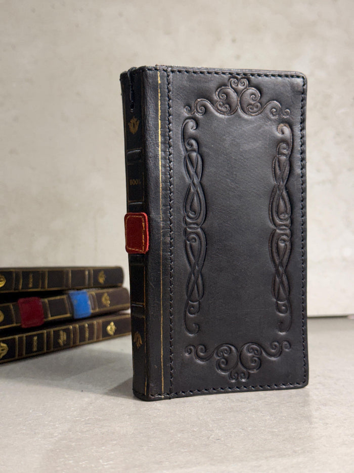 Genuine Leather Google Pixel Wallet Case: Vintage Design