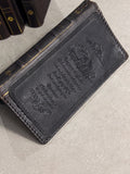 Genuine Leather Google Pixel Wallet Case: Vintage Hamsa Art Design
