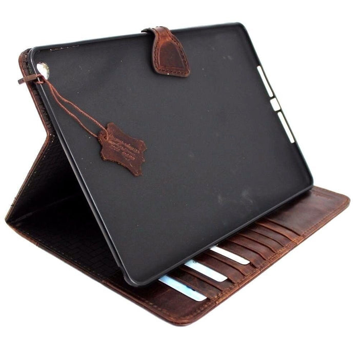 Genuine Leather iPad Pro/Air Case: Magnetic, Credit Card Slots