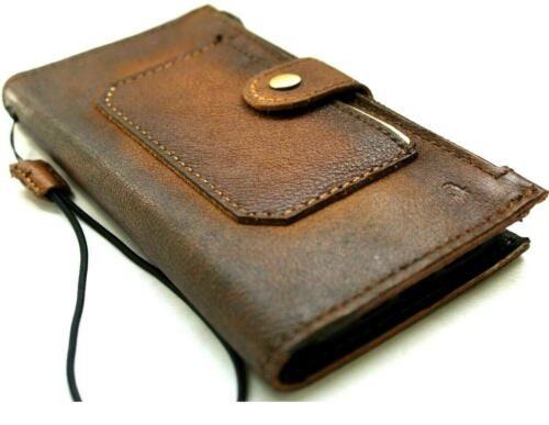 Genuine Leather iPhone Wallet Case: Credit Card Slots & Zipper