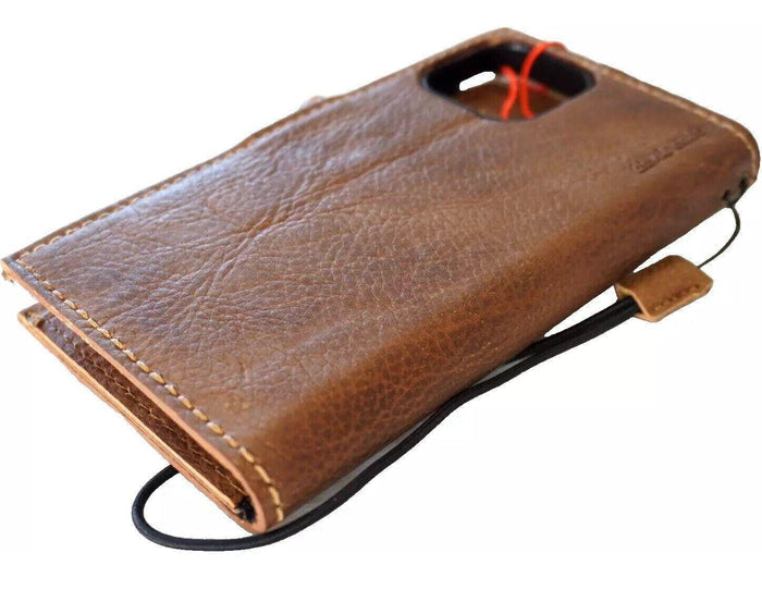 Genuine Leather iPhone Wallet Case: Credit Card Slots & Zipper