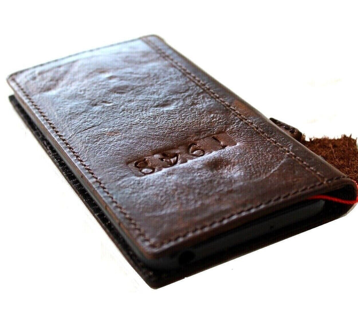 Genuine Leather iPhone Wallet Case: Personalized Year Stamp