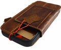 Genuine Leather iPhone Wallet Case: Removable Book Design