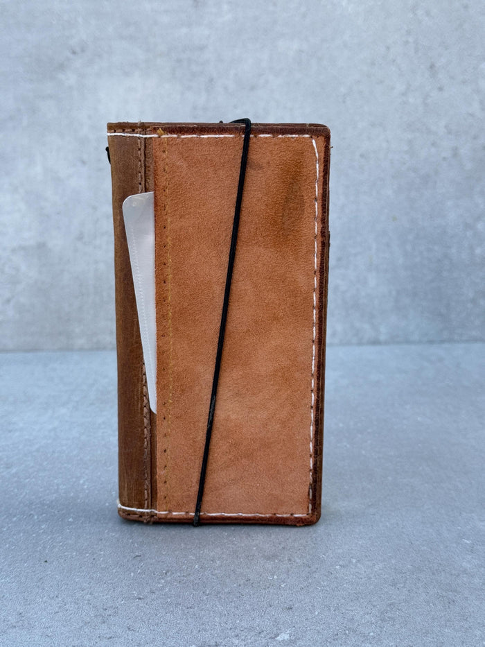 Genuine Leather iPhone Wallet Case: Vintage Book Style, Credit Card Slots