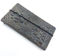 Genuine Leather Wallet Case for Galaxy: Crocodile Art Cover