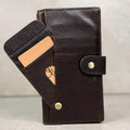 Genuine Leather Wallet Case For Galaxy S21-S26 Ultra, Card Slots Book Design