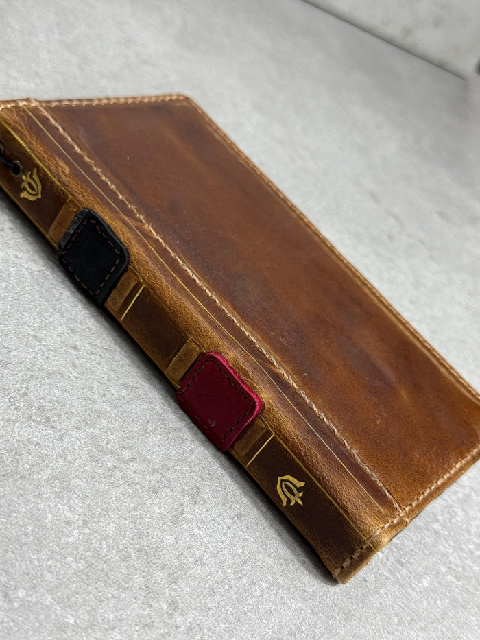 Genuine Leather Wallet Case For Galaxy S21-S26 Ultra, Card Slots (Book Design)