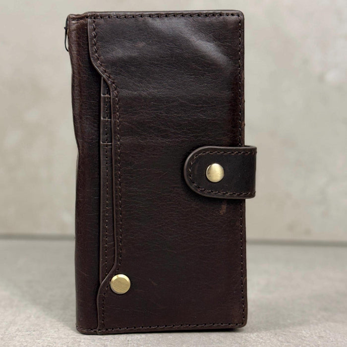 Genuine Leather Wallet Case For Galaxy S21-S26 Ultra, Card Slots Book Design