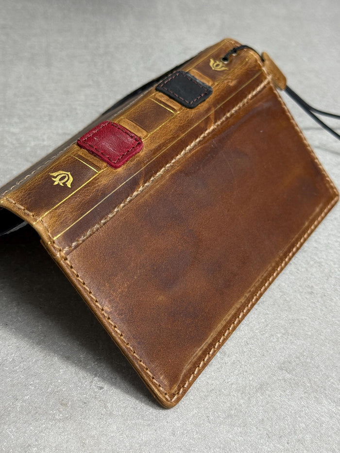Genuine Leather Wallet Case For Galaxy S21-S26 Ultra, Card Slots (Book Design)