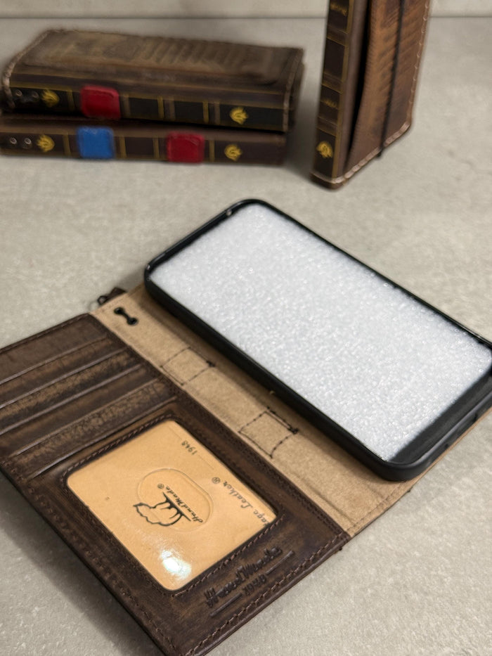 Genuine Leather Wallet Case For Galaxy S21-S26 Ultra, Card Slots (Book Design)