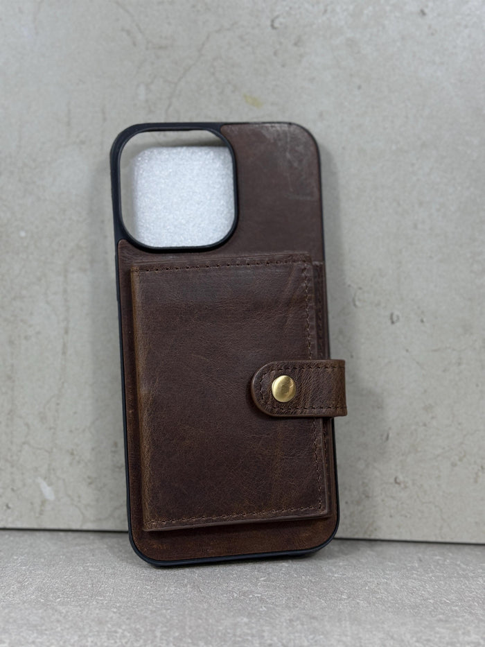 Genuine Leather Wallet Case For Galaxy S21-S26 Ultra, Card Slots (Book Design)