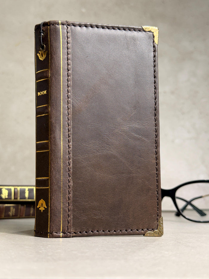 Genuine Leather Wallet Case For Galaxy S21-S26 Ultra, Card Slots (Book Design)