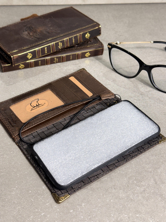 Genuine Leather Wallet Case For Galaxy S21-S26 Ultra, Card Slots (Book Design)
