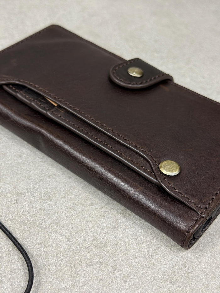 Genuine Leather Wallet Case For Galaxy S21-S26 Ultra, Card Slots Book Design