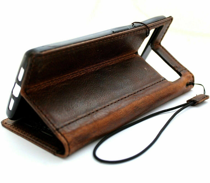 Genuine Leather Wallet Case for Google Pixel: Vintage Book Art Cover