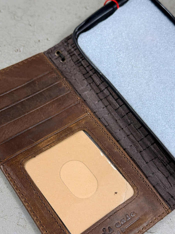 Genuine Leather Wallet Case for Google Pixel: Vintage Book Art Cover