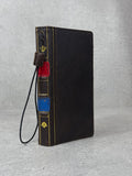 Genuine Leather Wallet Case for Google Pixel: Vintage Book Design