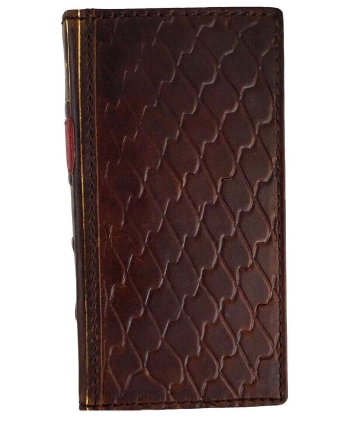 Genuine Leather Wallet Case for Google Pixel: Vintage Book Design