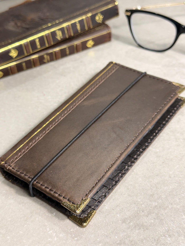Genuine Leather Wallet Case for Google Pixel: Vintage Book Design
