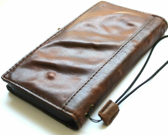 Genuine Leather Wallet Case for Google Pixel: Vintage Credit Card Slots