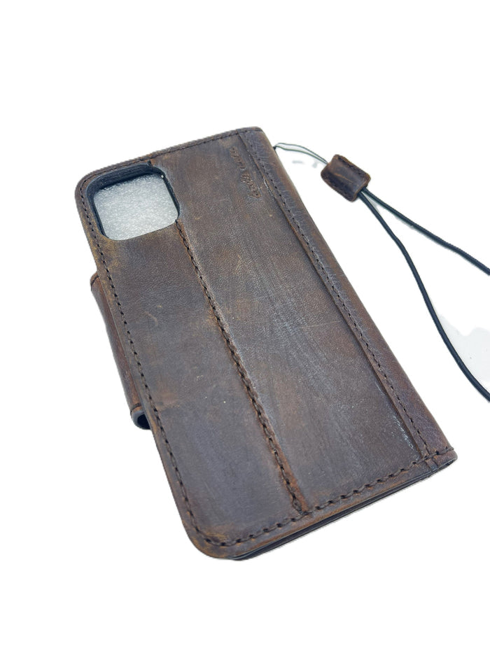 Genuine Leather Wallet Case for Google Pixel: Vintage Polish Design