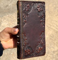 Genuine Leather Wallet Case: Vintage Book Style, Card Slots Motorola