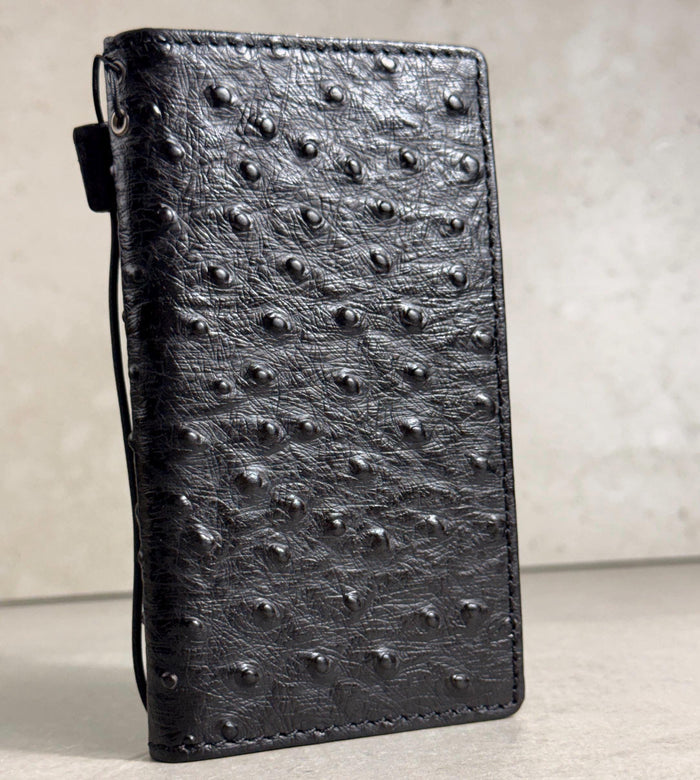 Genuine Leather Wallet Case: Vintage Book Style, Card Slots Motorola
