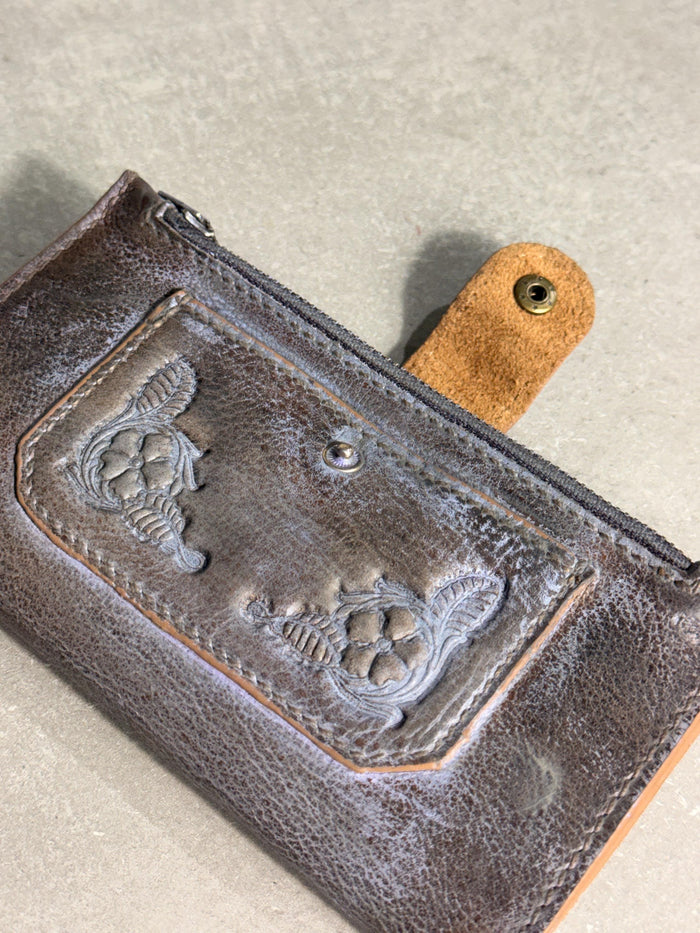 Genuine Leather Wallet Case: Vintage Book Style, Card Slots Motorola