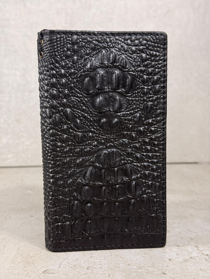 Genuine Leather Wallet Case: Vintage Book Style, Card Slots