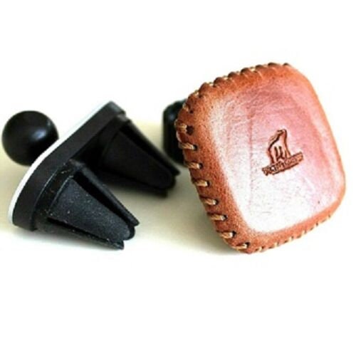 Genuine Natural Leather Magnetic Phone Car Mount Handmade Strong Car Davis Tan davidov art